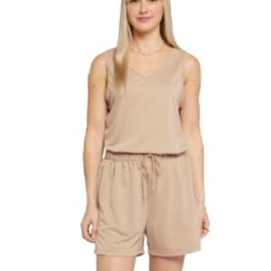 NYDJ Tank & Shorts Lounge Set in Taupe Sz L/XL